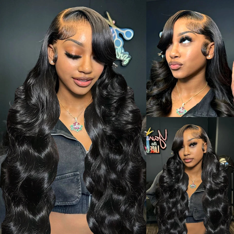 Body Wave 13x4 13x6 Transparent Lace Front Human Hair Wigs Brazilian Remy 40 Inch Water Wave Frontal For Women 5x5 Closure Wig